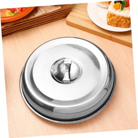 WOONEKY 2Pcs Stainless Steel Food Covers for Steak Oilproof Dish Protection Cooking Dome for Indoor and Outdoor Use Grill Accessories Kitchen Tool