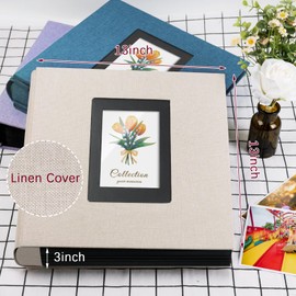 Linen Photo Album 4x6 Large Capacity 1000 Pockets Pictures Fabric Cover Books Albums Wedding School Family Anniversary Baby Memory Engagement Travel Albums(Beige, 1000 Pockets)