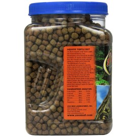 Zoo Med Aquatic Turtle Food 1.5 lb Pellets Natural No Artificial Colors 25 Protein