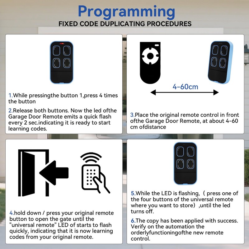 Universal Garage Door Remote Universal Gate Remote Control Cloning Homelink