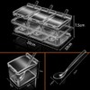 V·RESOURCING Clear Seasoning Box, 3 Pieces Seasoning Rack Spice Pots