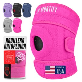 SPORTIFY Rodillera Ortopédica y Deportiva con Estabilizadores Máximo Apoyo, Alivio del Dolor, Compresión y Transpirable para Hombres, Mujeres,...     