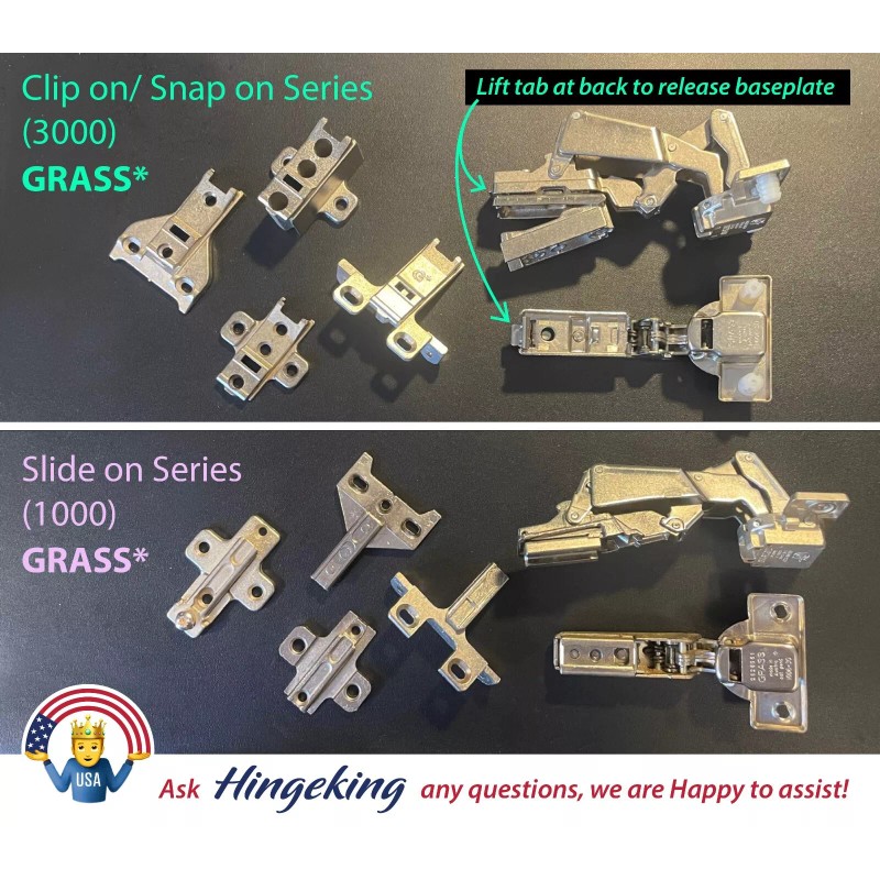 GRASS NEW Grass Cabinet Hinge #2625110 3903/1203 w/ 044 plate,