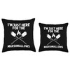 Cool Marshmallow For Men Women Marshmallows Camping Smore Throw Pillow