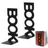 Gotetiso Pack of 2 Bookend Book Holder Black Bookends Metal