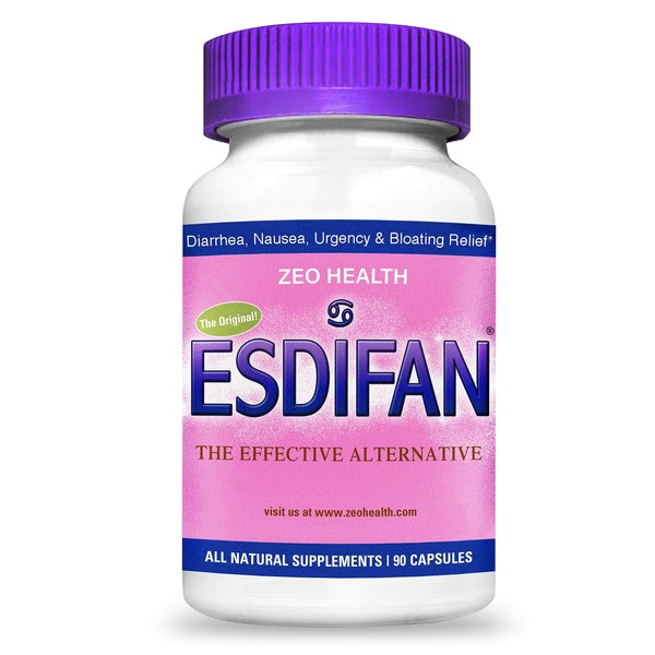 ESDIFAN | Supports Natural Relief of Diarrhea, IBS, Nausea, Gas & Bloating | Promotes Gut Health, Energy & Nutrient Absorption | with Zeolite, B-12 and Calcium (90 Capsules)