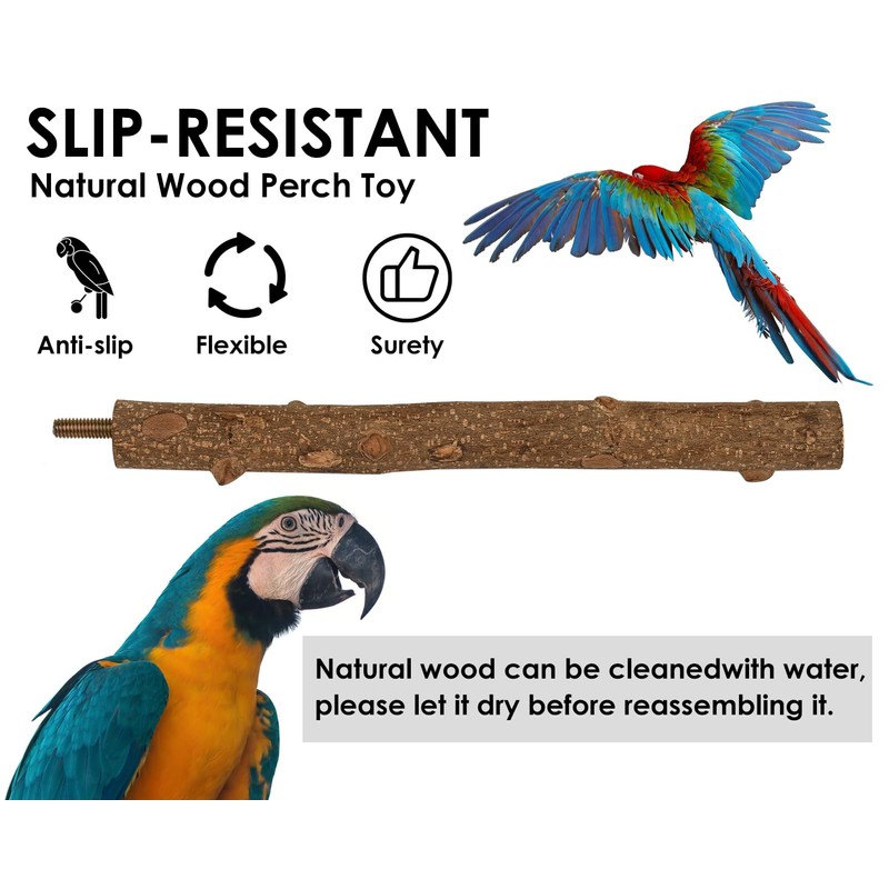 DS. DISTINCTIVE STYLE Bird Perch Stand Toy with Rotatable Balls,