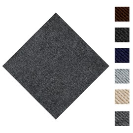 CUCOS Carpet Tiles 24" x 24" Peel and Stick, Self Adhesive Square Carpet with Soft pad, Non-Slip Carpet Floor Tiles Easy DIY for Bedroom,Living Room 10 PCS