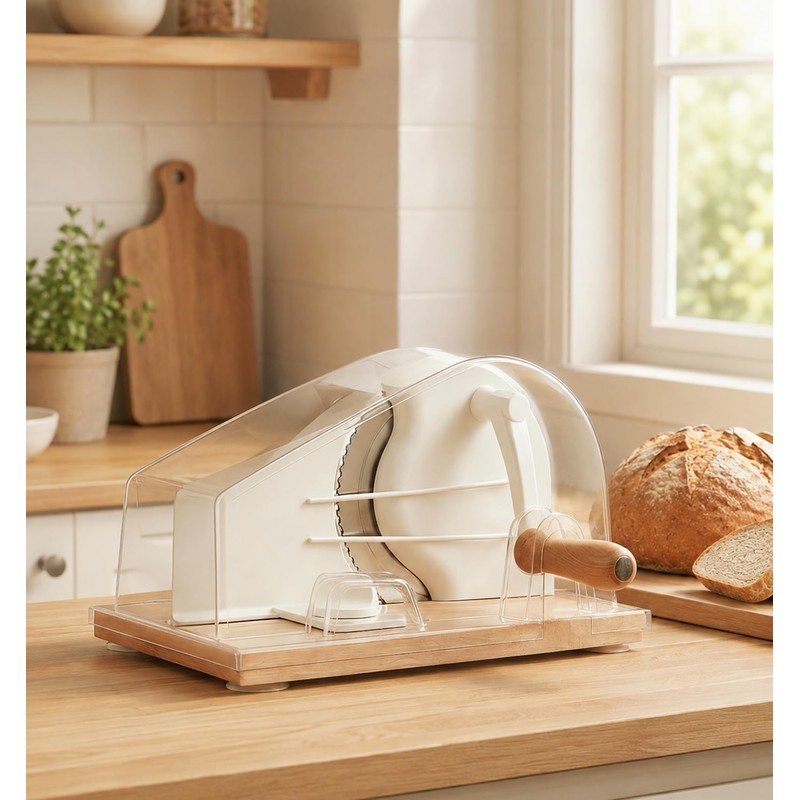 SOWKIPE Bread Slicer Cover, Clear Rigid Dust Shield for Manual