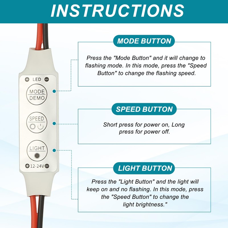 sourcing map LED Strip Controller, DC 12V to 24V 12A