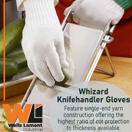 WELLS LAMONT INDUSTRIAL Whizard Knifehandler Food-Safe Glove (S, Single) | 7 Gauge Latex-Free - Meat Processing, Butcher, Metal Handling | ANSI Rated: Cut A9