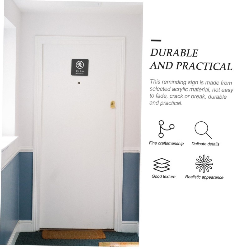 iplusmile No Entry Sign for Indoor Outdoor Use Acrylic Wall