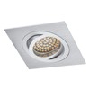 SEBSON Recessed Square Silver Flush Ceiling Light Aluminium/Aluminium/GU10 Socket LED