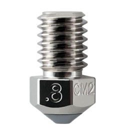 Microswiss CM2 RepRap V5-V6 1.75 Nozzle for Prusa i3 MK2 / MK2S / MK3 / Mini - Copper Core - M2 Hardened Steel Tip - Superior Thermal Performance - Exceptional Wear Resistance (.8mm)