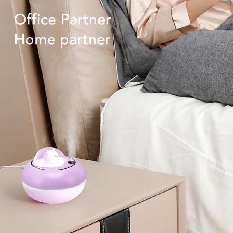 Mini Humidifier Cute Cat Sculpture Portable Quiet Desktop Air Humidifier