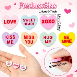 WATINC Valentines Fridge Magnets Decorations - 14PCS Valentine’s Day Sweet Heart Strong Refrigerator Magnetic Decorative, Mini Resin Romantic Conversation Chat Love Magnet Decal Stickers Wedding Decor