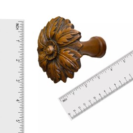 BDD Wood Tieback Holder (Pair)- Brown tieback holder Model 3-3" x 4"