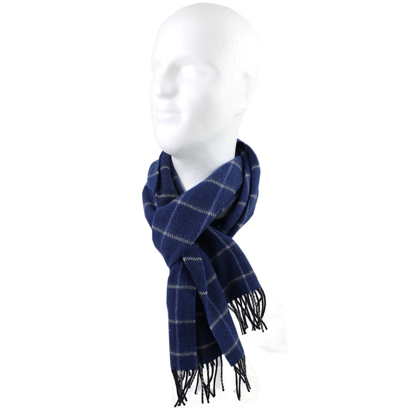 Rotfuchs Men's Winter Scarf Checked Fashionable Multiple Colours 100% Wool
