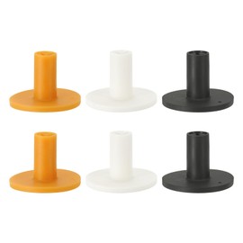 PATIKIL Rubber Golf Tees 6pcs 1.5" Golf Practice Tees Training Driving Range Tee Table Golf Ball Holder for Outdoor Indoor Hitting Cushion Black/White/Yellow