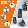 2PCS Impact Socket Adapter and Reducer Set,1/2"to 3/8" & 3/8"to