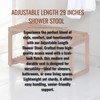 Tranquillo Extend Length 29 Inches Shower Stool Bench Chair (Teak,