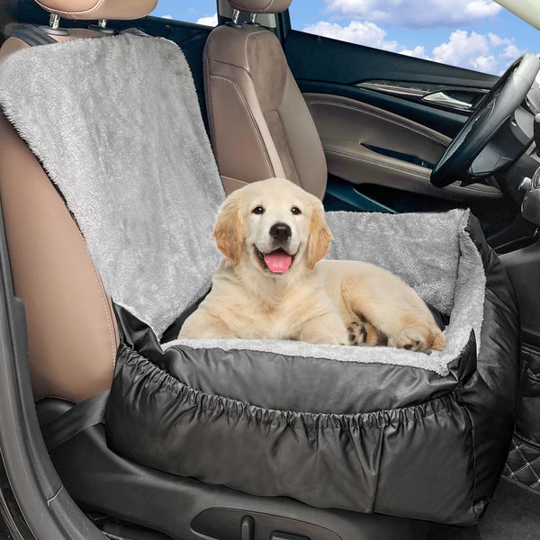 Dog Car Seat for Small Mid Dogs Under 45 lbs, Dog Car Bed is Safe and Comfortable, and can be Disassembled for Easy Cleaning, Comfy Ultra Soft Pet Booster Seat