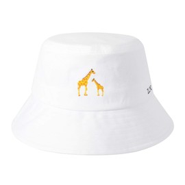 ZLYC Women's Bucket Fisherman's Hats, Giraffe White, One Size