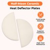 19.8'' Half-Moon Ceramic Heat Deflector Plates for Kamado Joe Accessories