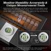 TISFA Cigar Humidor, Cedar Wood Desktop Humidor Box with Digital
