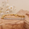 Agriajun Gold Coffee Bean Tennis Strand Bracelets for Women, Trendy