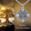 Viking Necklace for Men 925 Sterling Silver Celtic Knot Tree