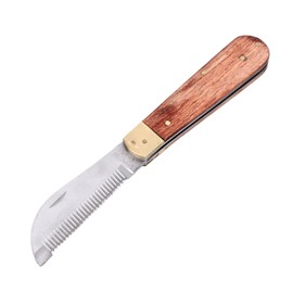 Horse Grooming Stripping Knife Professional Efficient Safe Remove Old Hair Rosewood Handle Horse Hair Strippping Tool