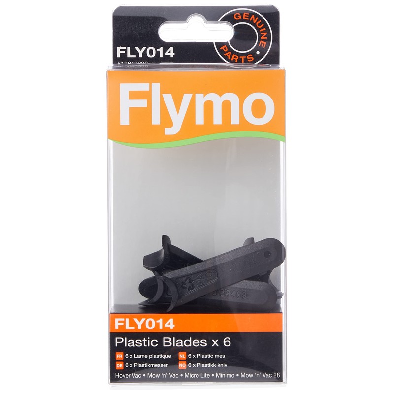 Flymo FLY014 x6 Plastic Lawnmower Blades for Hover Vac, Mow