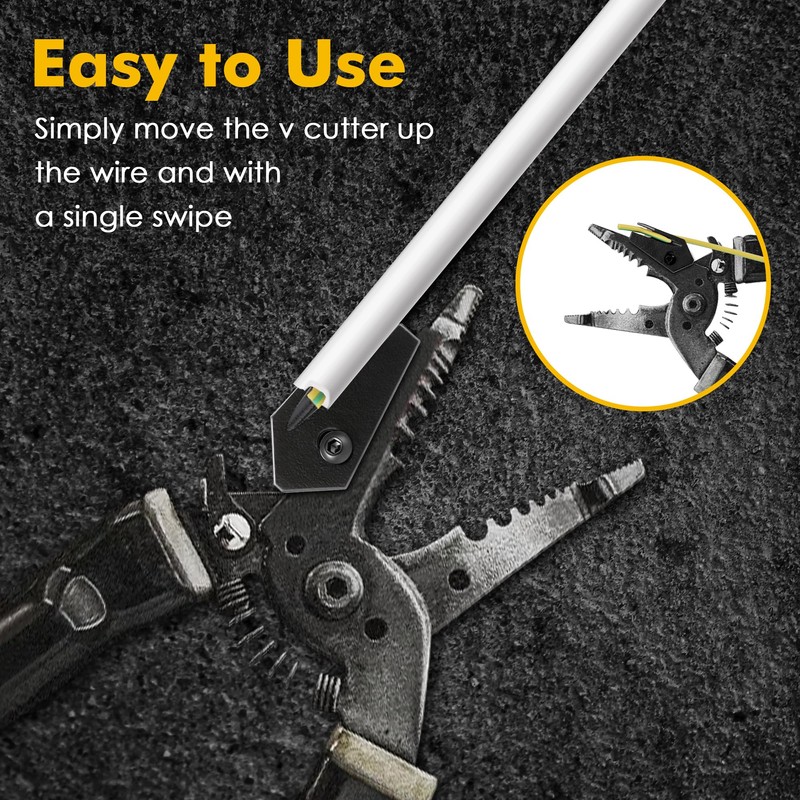 Enhon 2 Pack V Cutter NMSC Cable Stripper, Stainless Steel