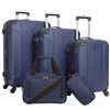Travelers Club Sky+ Luggage Set, Expandable, Navy Blue, 3 Piece