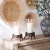 Singhoow Set of 2 Hurricane Glass Candle Holders, Glass Dome