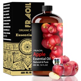 Apple Essential Oil, Apple Oil 16 Fl Oz 480 ML for Diffuser Humidifier Yoga Cleaning DIY Candle Soap Making Perfume Gift for Women Essential Oils FRAOIL (Apple 16 Fl Oz (Pack of 1))