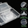RUITENG 36Pcs Mixed Sizes Plastic Rectangular Small Storage Containers Clear