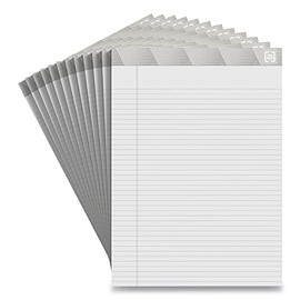 Tru Red Tr57369 Notepads 8.5-Inch X 11.75-Inch, Narrow Ruled, White, 50 Sheets/Pad