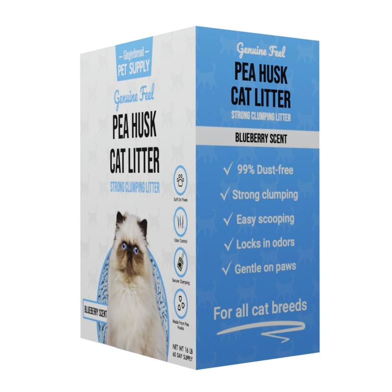 Gingerbread Pet Supply Premium Pea Husk Scented Cat Litter for