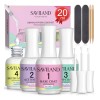 Saviland 20ml Dip Powder Liquid Set, Base Activator Top Coat