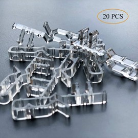 Valance Clips for Blinds, 20 Pieces Blind Clips 2.1 Inch Hidden Clear Plastic Window Blind Parts/Accessories for Wood Blinds