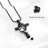 Paw Print Cremation Jewelry for Ashes for Pet Infinity Cross