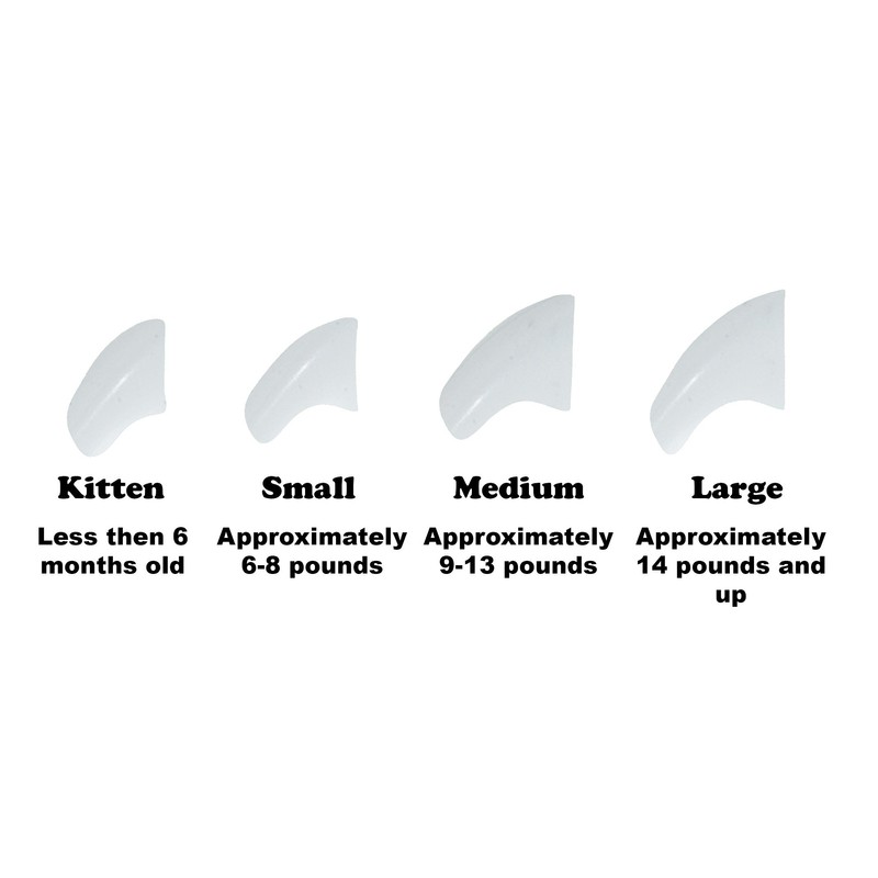 Purrdy Paws Soft Nail Caps for Cat Claws White Medium