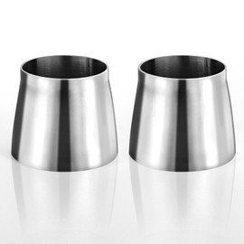 Tongze 2 to 2.5 Inch Exhaust Adapter, 2.1" Length Stainless Steel Duct Reducer Concentric Reducer for Car Customized Modified Exhaust System-2pcs