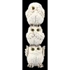 Three Wise Snow Owls Figures See Nothing, Hear Nothing, See