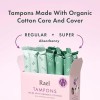 Rael Cardboard Applicator Tampons made with Organic Cotton (36 Count,