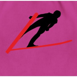Shirtracer – Winter Sports – Ski Jumping – Gym Bag and Cloth Bag made of Organic Cotton - -