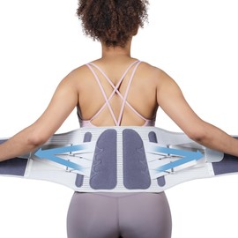 BAREKE Lower Back Pain Belt, Lumbar Girdle, Unisex, Ultra Flexible, 3D Knit Mesh Construction