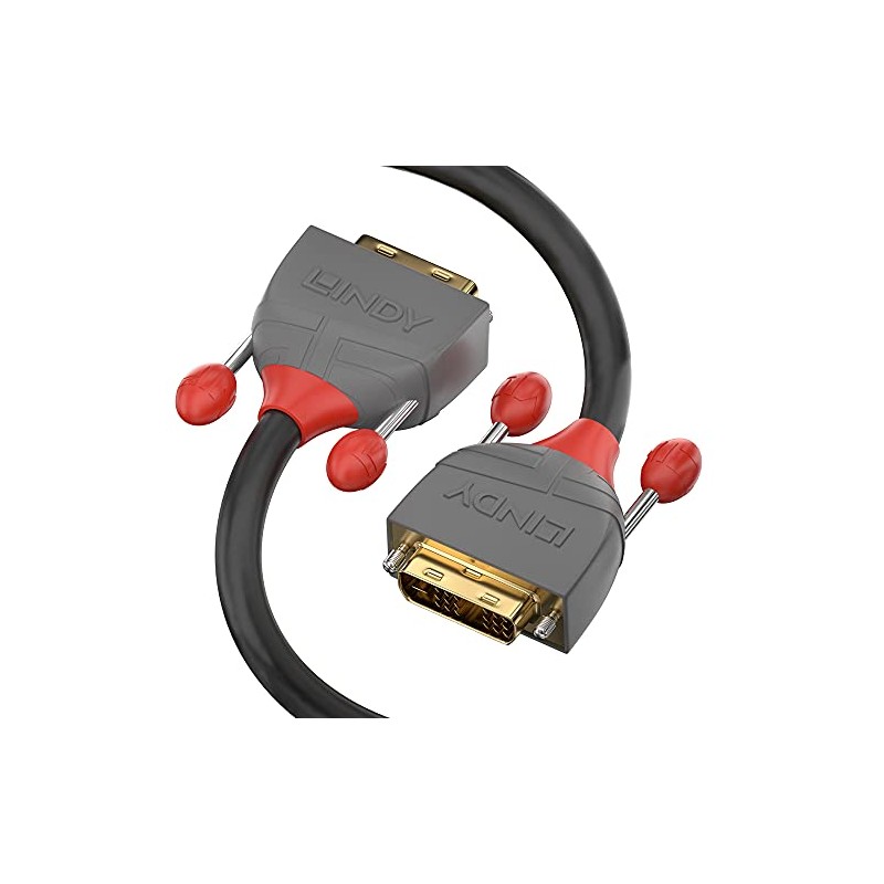 LINDY 36221 DVI-D Dual Link Cable - Anthra Line Black,